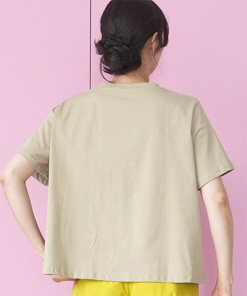 異素材切替半袖Tシャツカットソー 06-3208