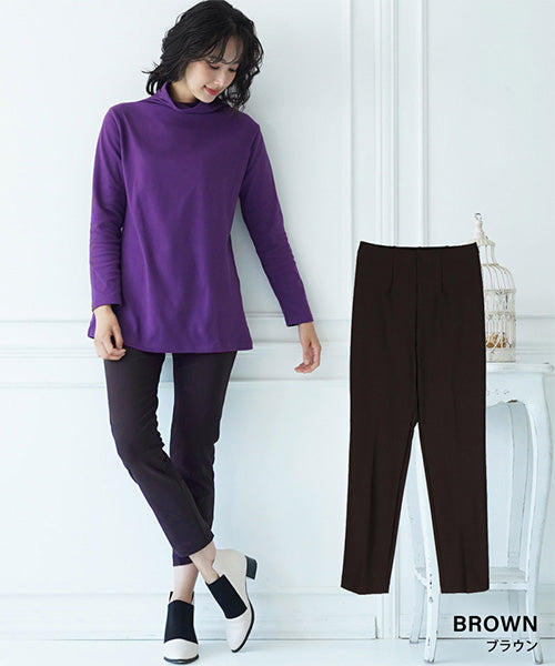 【定番ロングセラー】日本製ストレッチ美脚ラインチュニックパンツ 22717