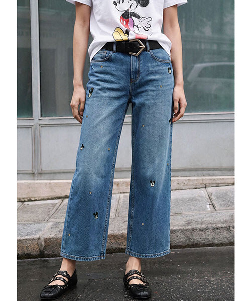 ディズニーミッキーキュロットデニムパンツ Desigual 26WWDD09