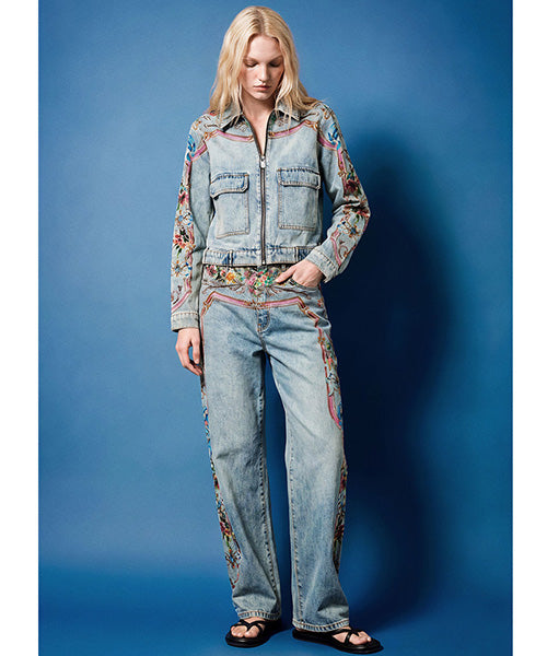 プリントデニムバルーンパンツ Desigual 26WWDD13