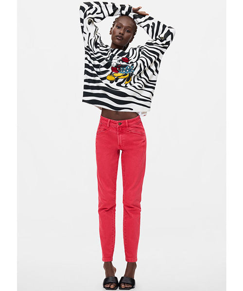ディズニーミッキー&ミニーゼブラセーター Desigual 26WWJF48
