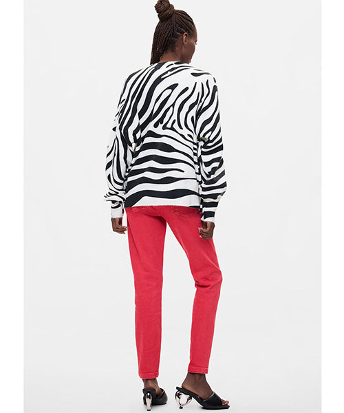 ディズニーミッキー&ミニーゼブラセーター Desigual 26WWJF48