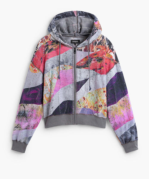 リバーシブルプリントジップパーカー Desigual 26WWSK03