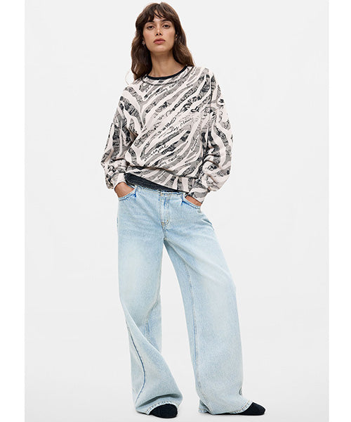 ディズニーゼブラプリントスウェットシャツ Desigual 26WWSK10