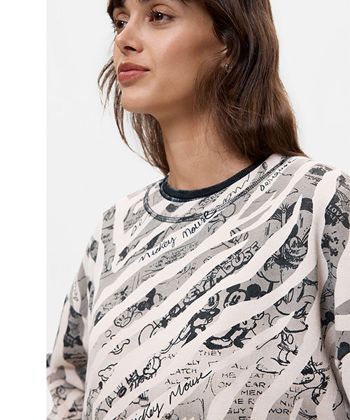ディズニーゼブラプリントスウェットシャツ Desigual 26WWSK10