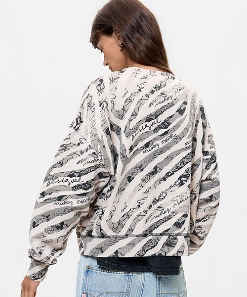 ディズニーゼブラプリントスウェットシャツ Desigual 26WWSK10