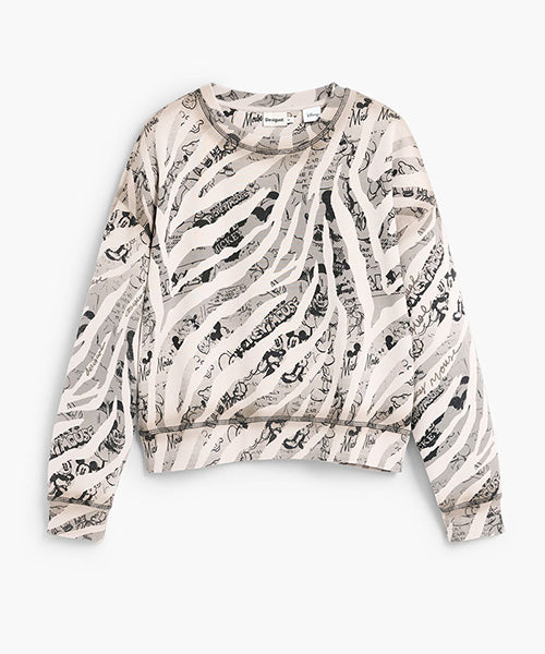 ディズニーゼブラプリントスウェットシャツ Desigual 26WWSK10