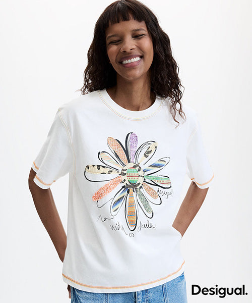 フローラルプリントTシャツ Desigual 26WWTK48