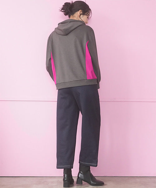 ウエストゴムストレッチ裏微起毛タックワイドパンツ 36-1912