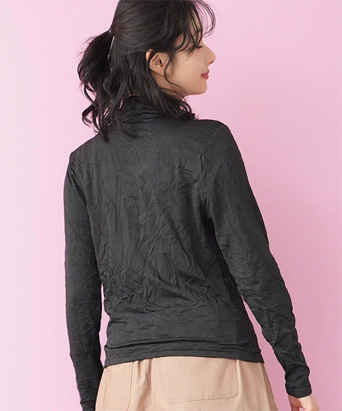 ストレッチシワ加工裏起毛カットソー 46-0043