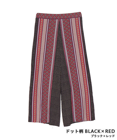 【新柄】ドット柄 ブラック×レッド